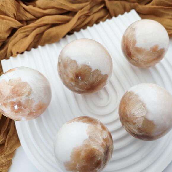 YOU CHOOSE Stilbite Scolecite Sphere Healing Crystals - Picture 3 of 10